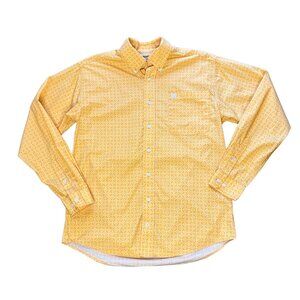 Cinch Geo Print Western Long Sleeve Rodeo Button-Up Shirt Men’s XS Yellow